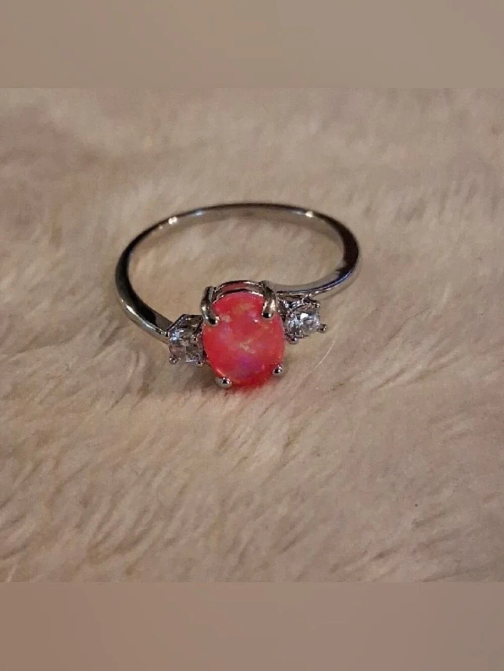 $8 Each Or Bundle 5/$20 Sterling Silver Opal Oval Halo Rings